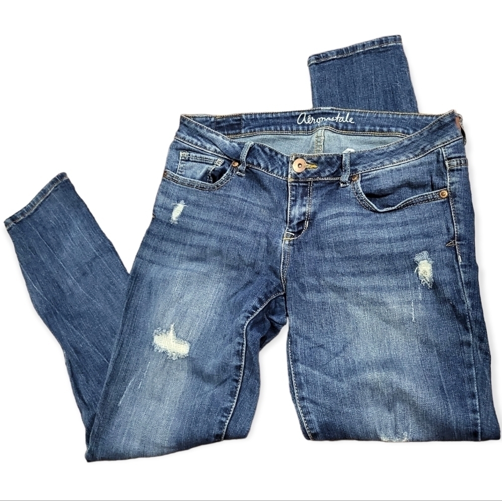 Aeropostale Lola Jeggings Size 8 Skinny Jeans Skinny Jeggings Distressed Denim